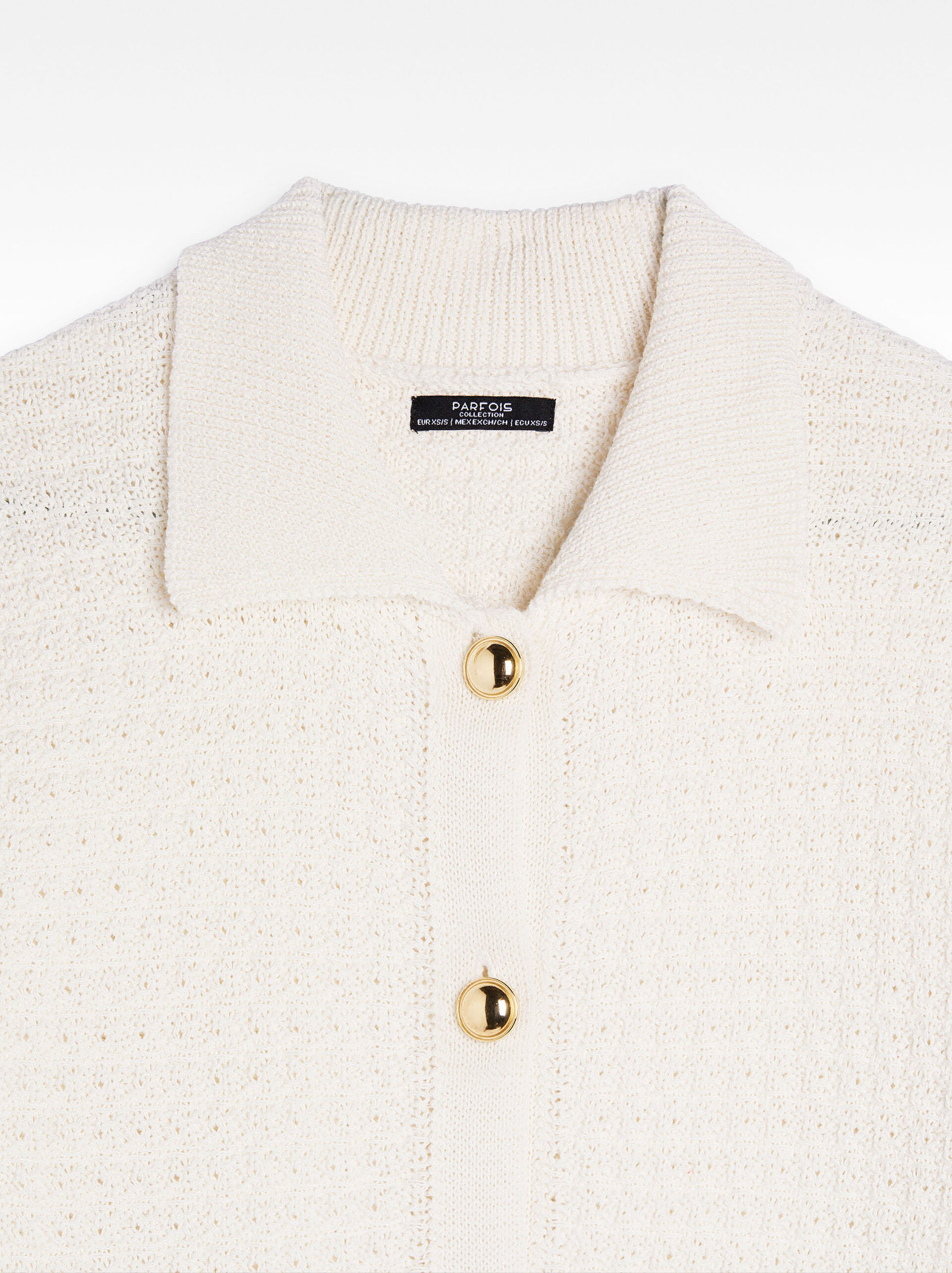 Textured knit cardigan image number 6.0