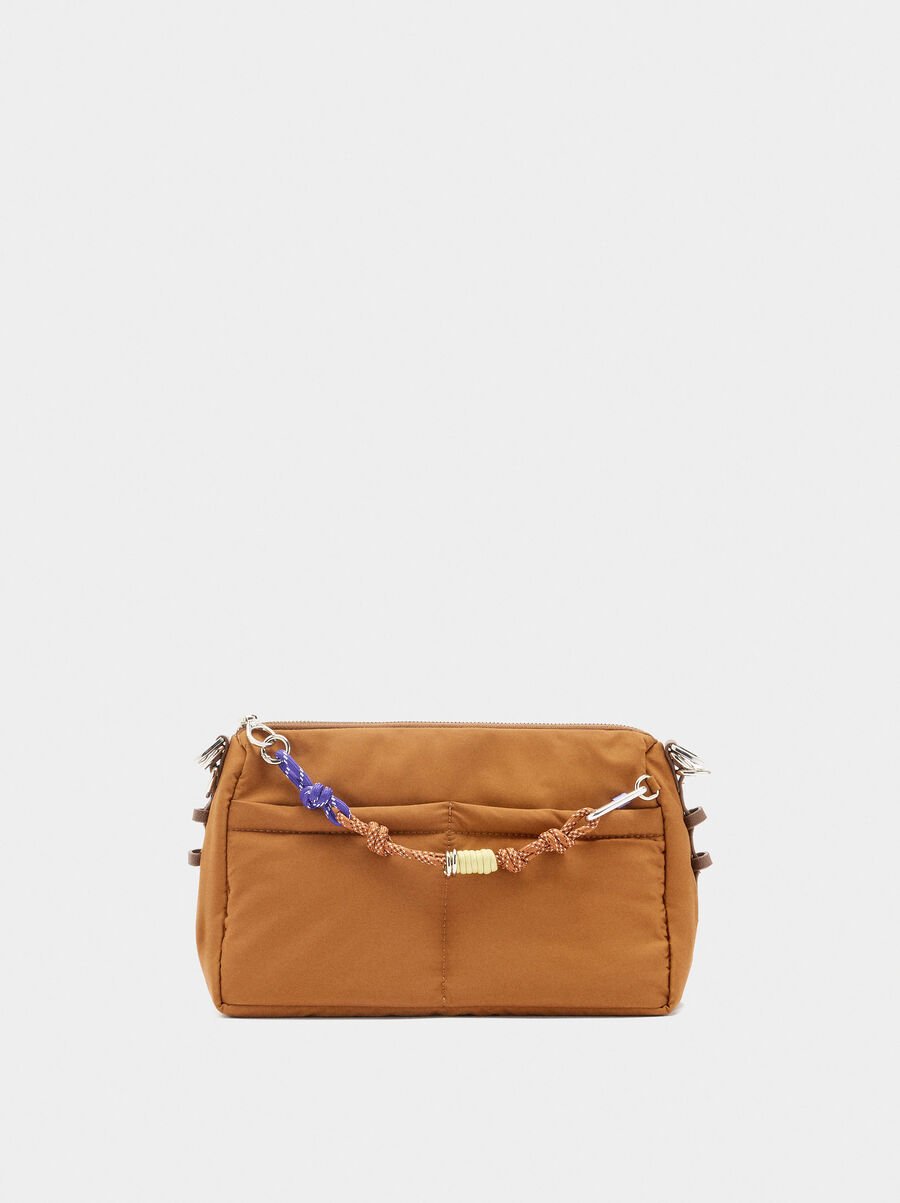 Bolso bandolera de nylon con colgante