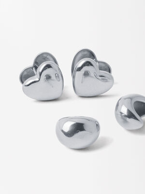 Set Of Stainless Steel Earrings