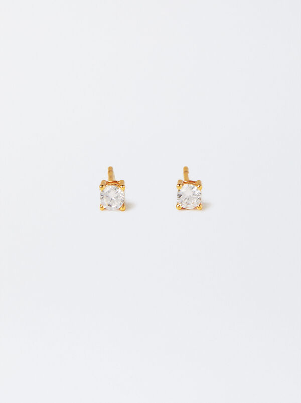 925 silver stud earrings with zirconia