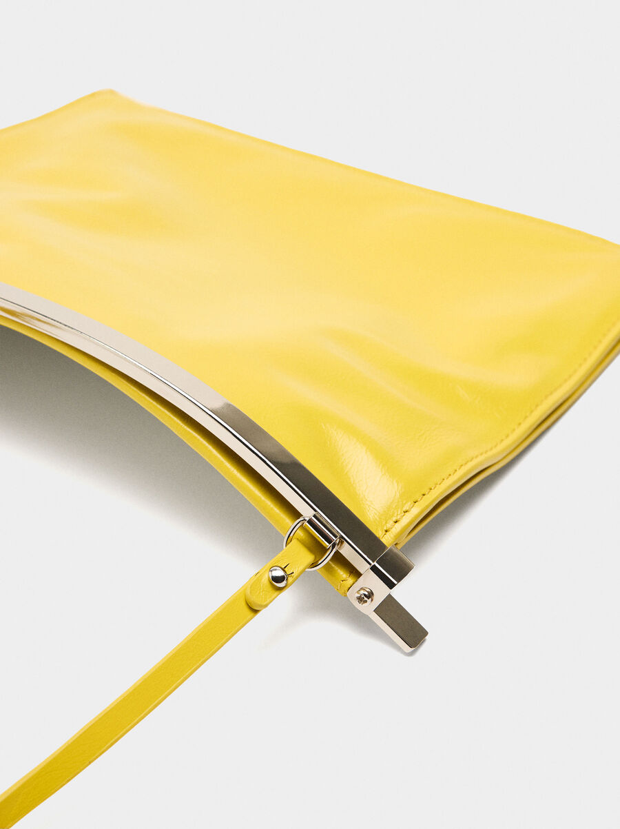 Bolso de hombro de piel