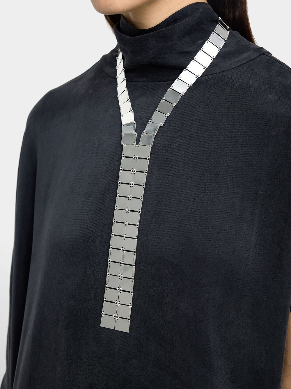 Double necklace with rectangles