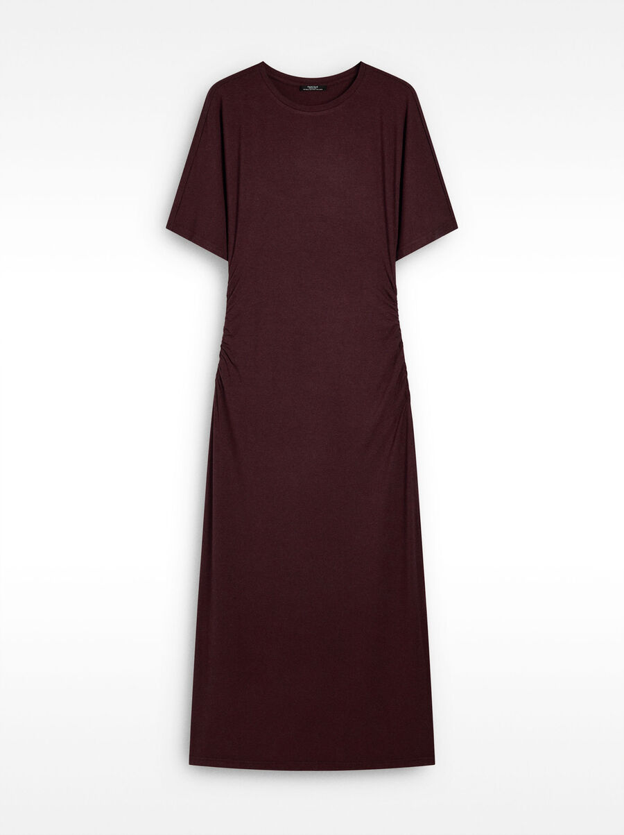 Long dress with gathering