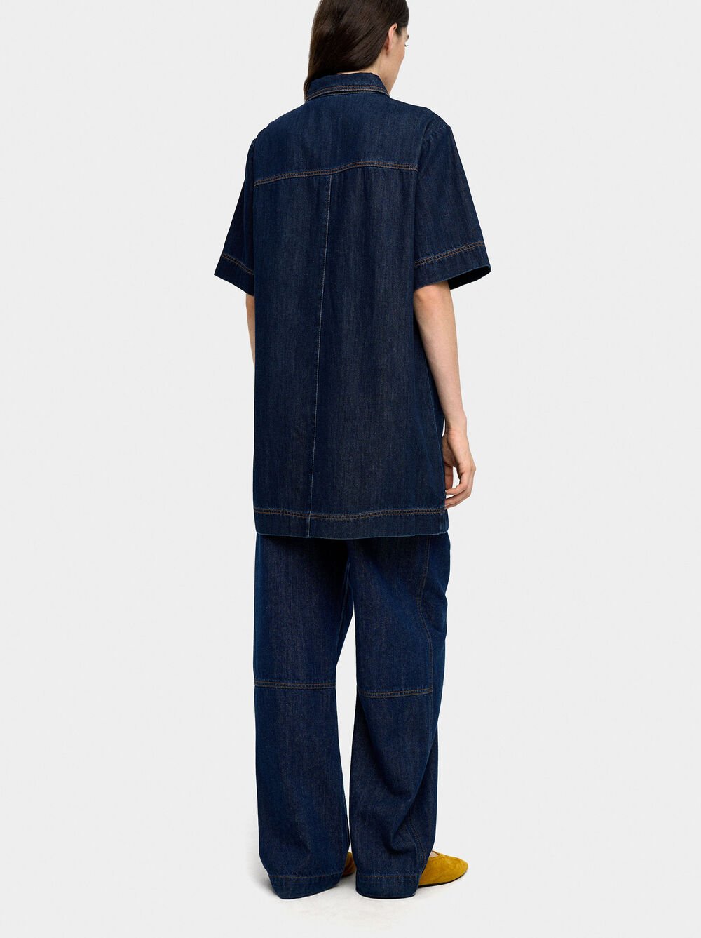 Denim dress with 100% cotton