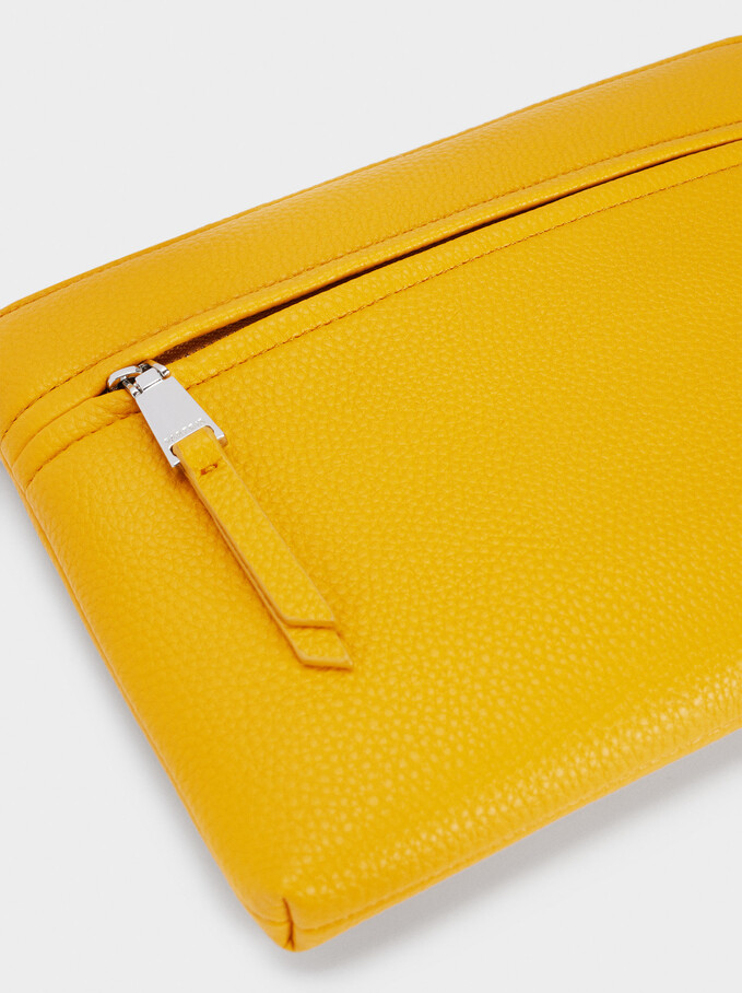 Crossbody Bag With Outer Pocket, Mustard, hi-res