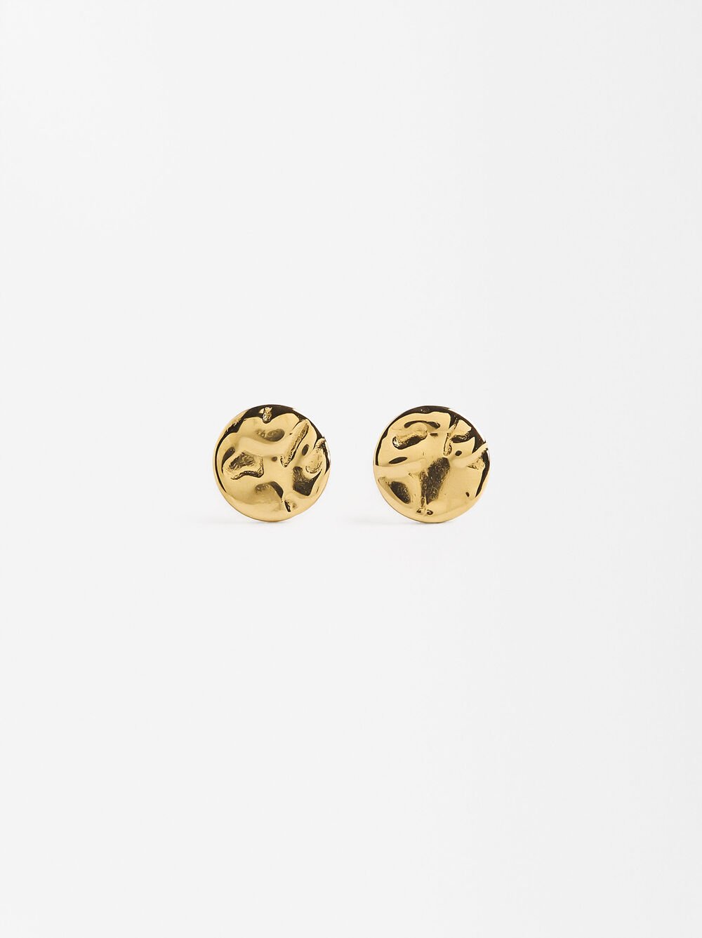 Set colar e brincos pedras e medalha - aço inoxidável