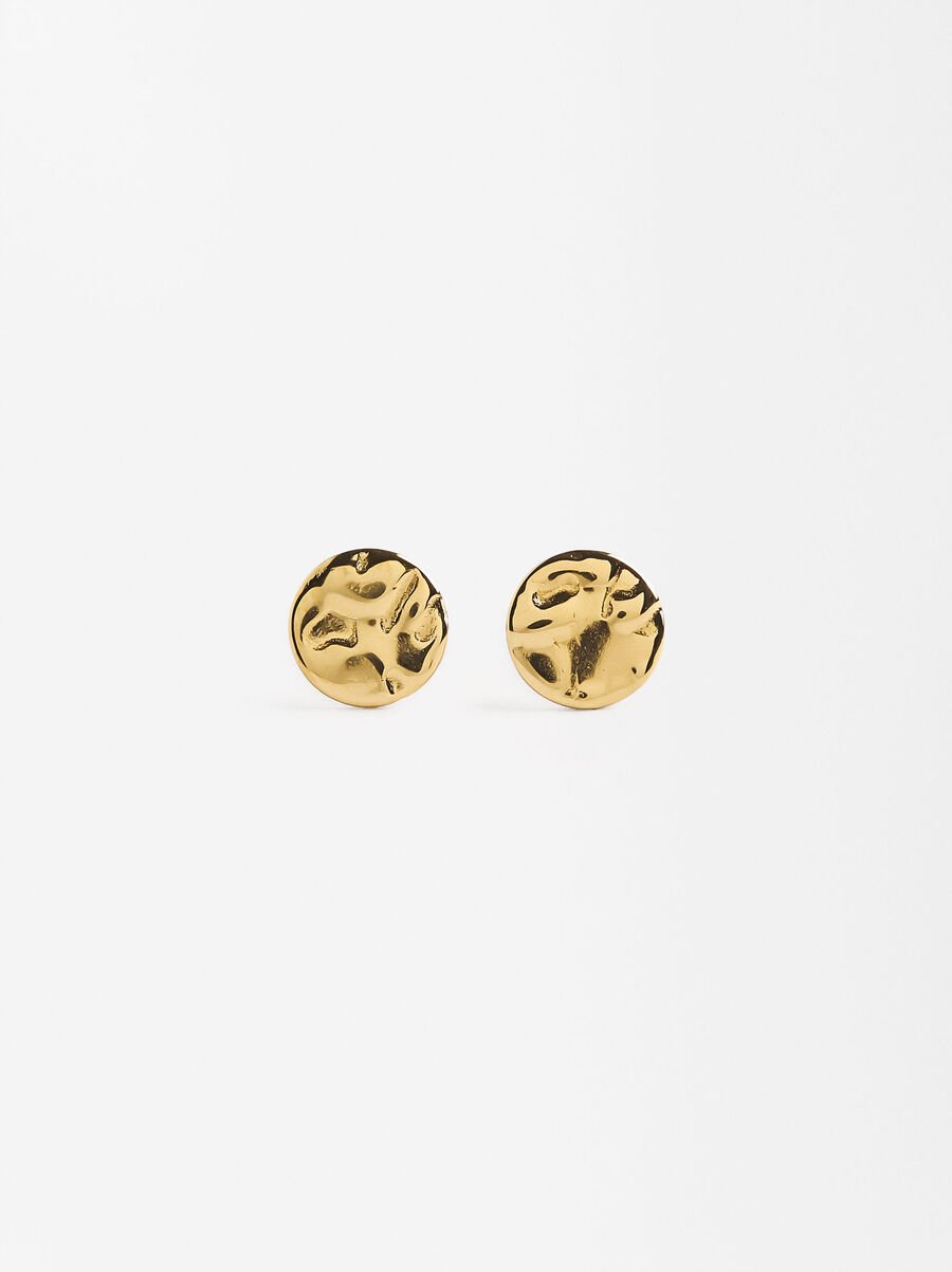 Set colar e brincos pedras e medalha - aço inoxidável
