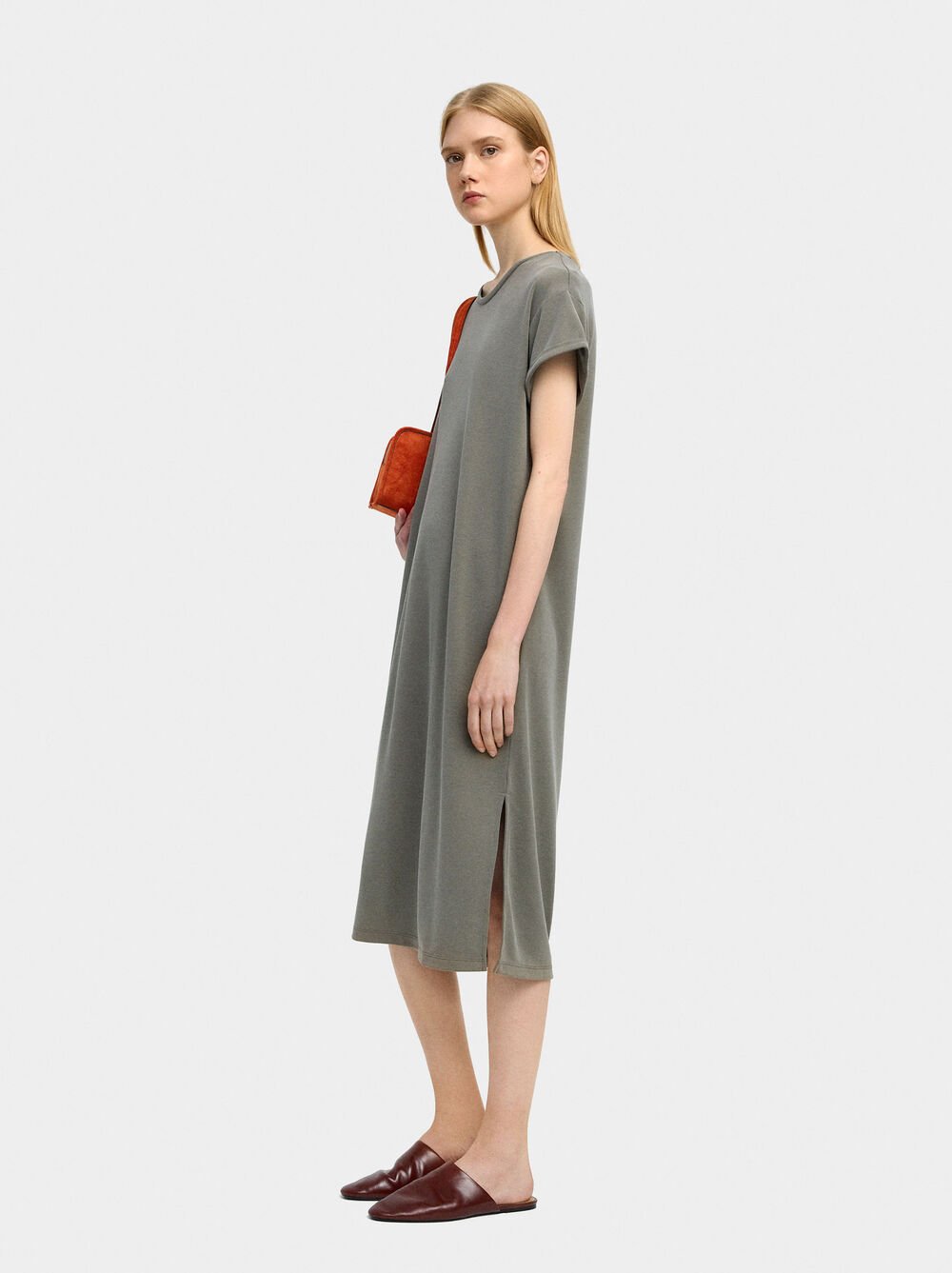 Plain midi dress