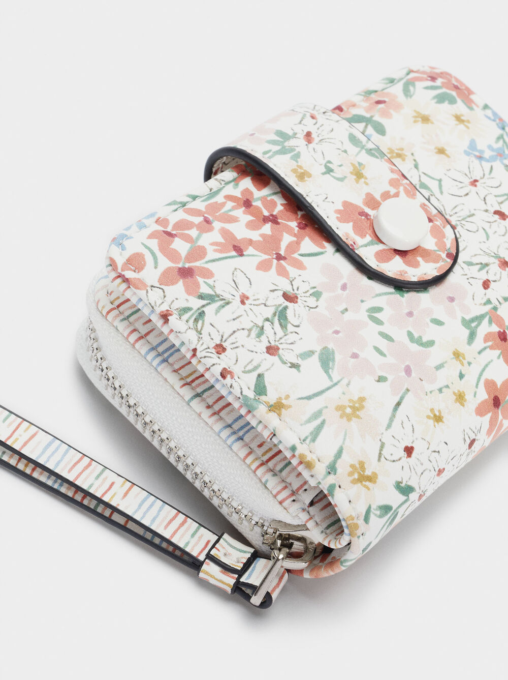 Compact Floral Print Wallet