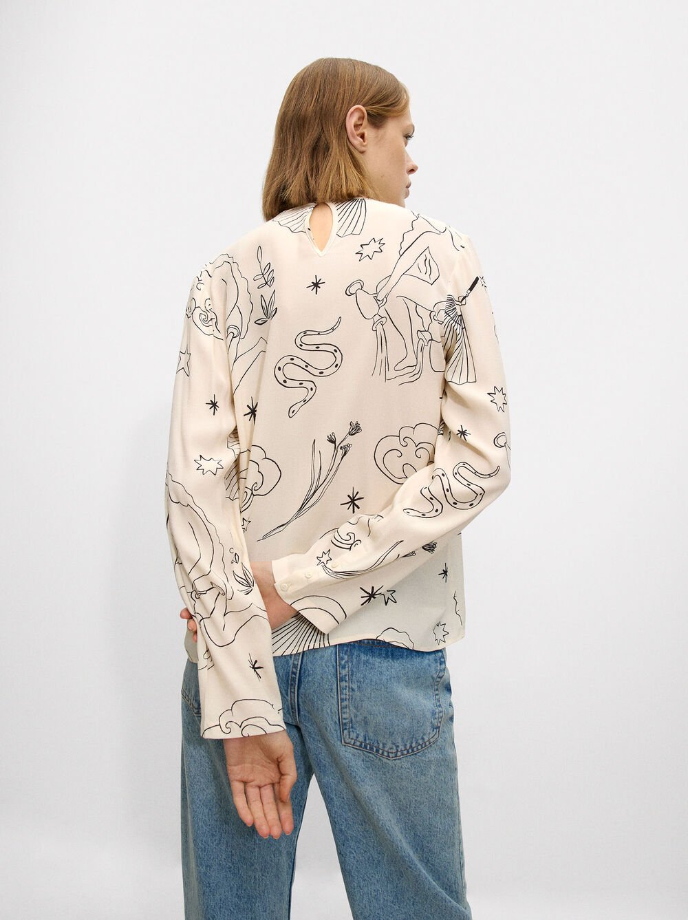 Camisa de màniga llarga amb estampat