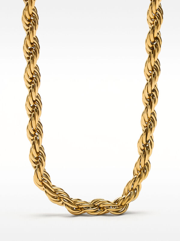 Solomon cord necklace - stainless steel