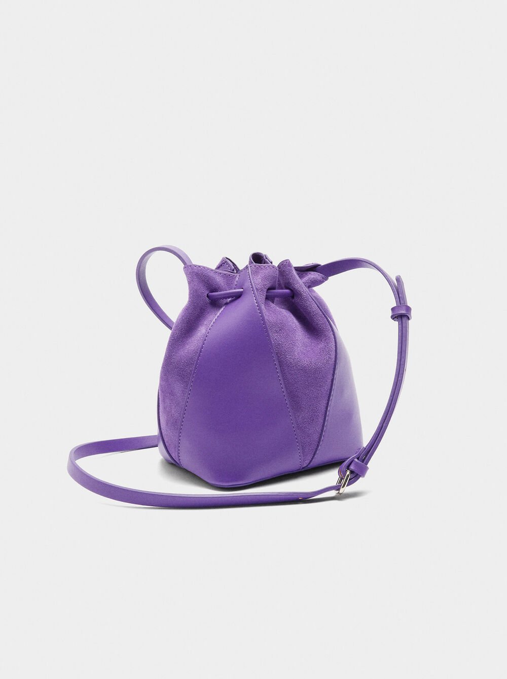 Bucket bag with leather S