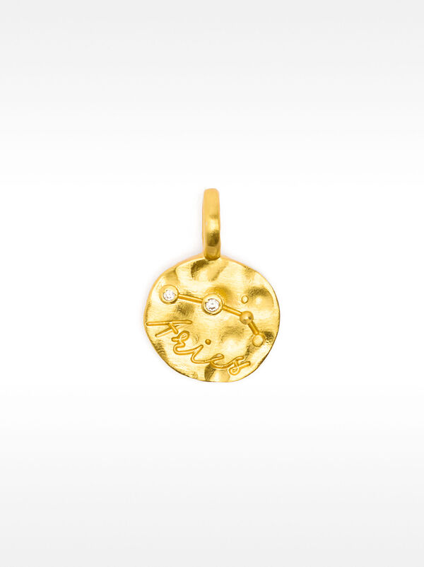 ARIES constellation medal 18k gold plated