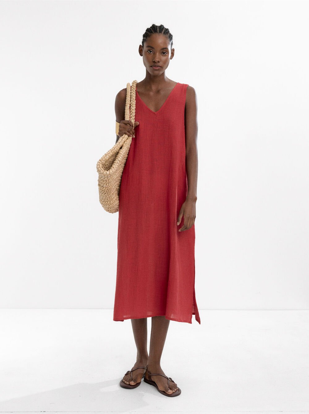 Robe midi 100% coton
