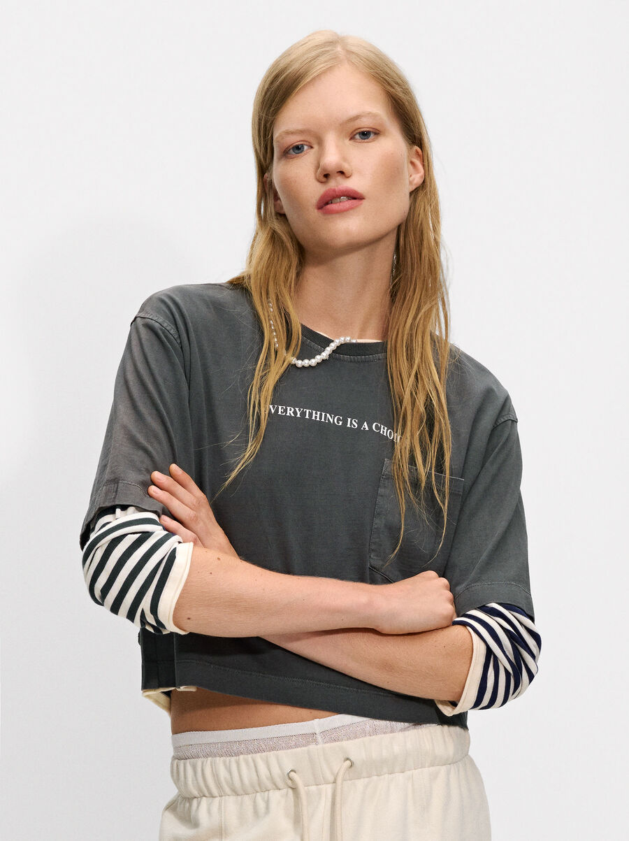 Cotton t-shirt with pocket