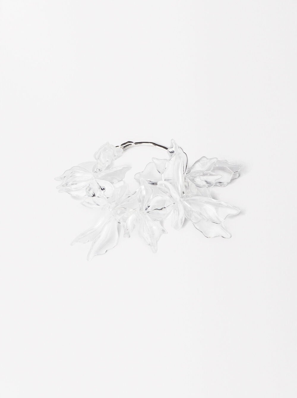 Online Exclusive - Silver Bracelet With Flowers