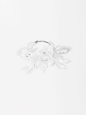 Online Exclusive - Silver Bracelet With Flowers image number 0.0