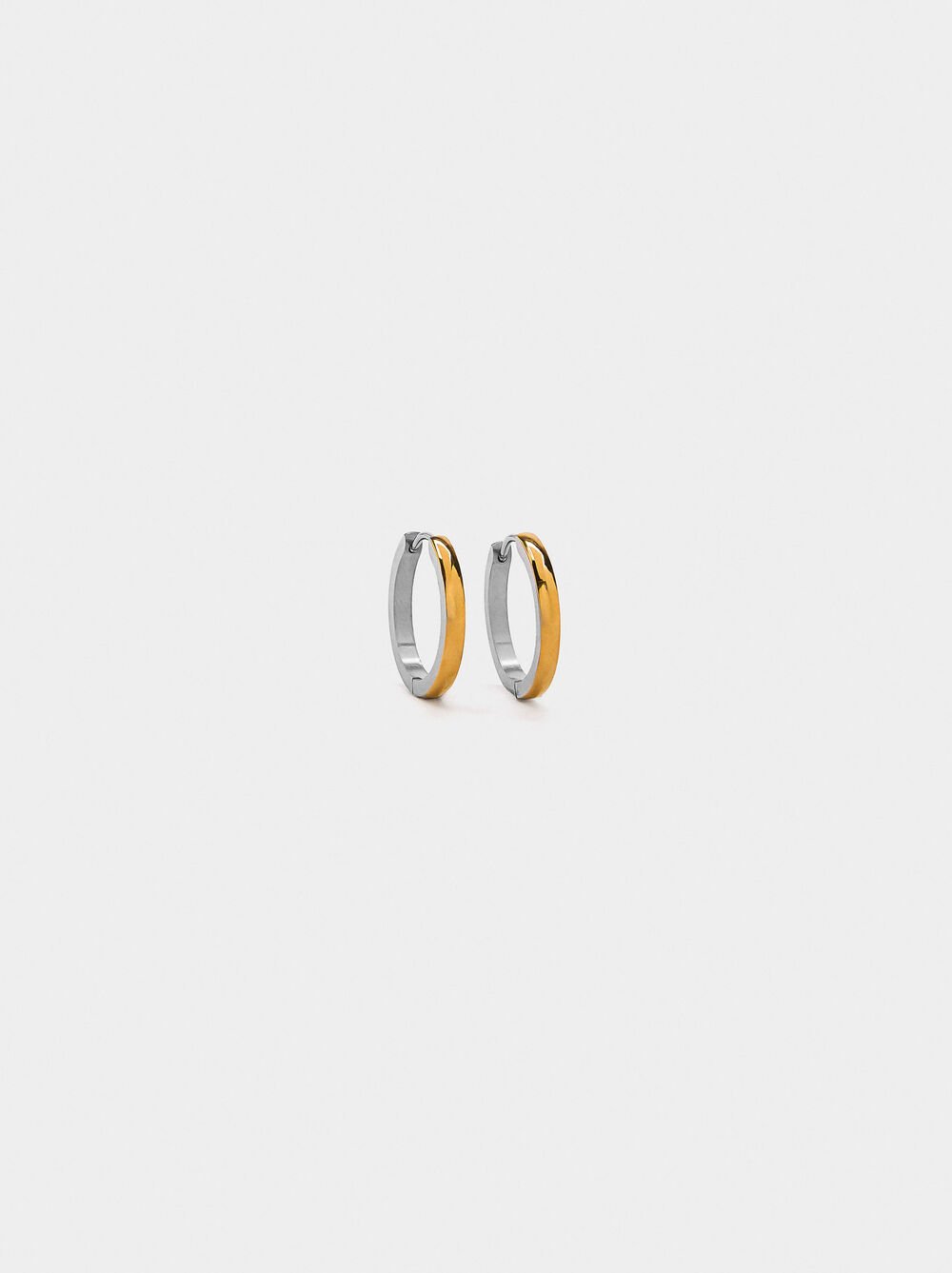 Bicolor hoop earrings – stainless steel