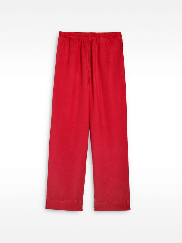 Elastic waist 100% lyocell trousers