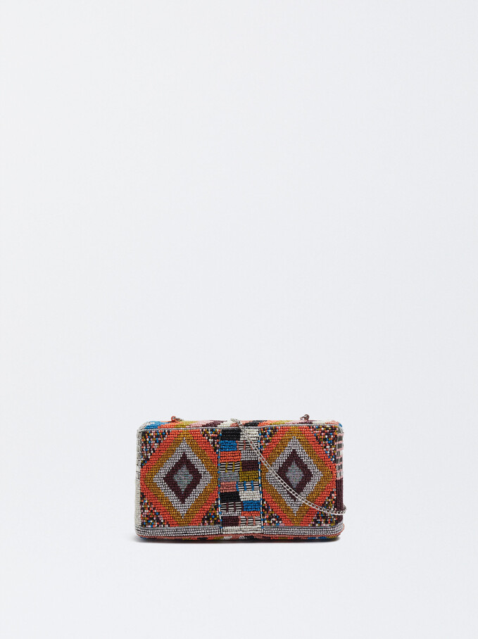 Party Clutch With Beads, Multicolor, hi-res