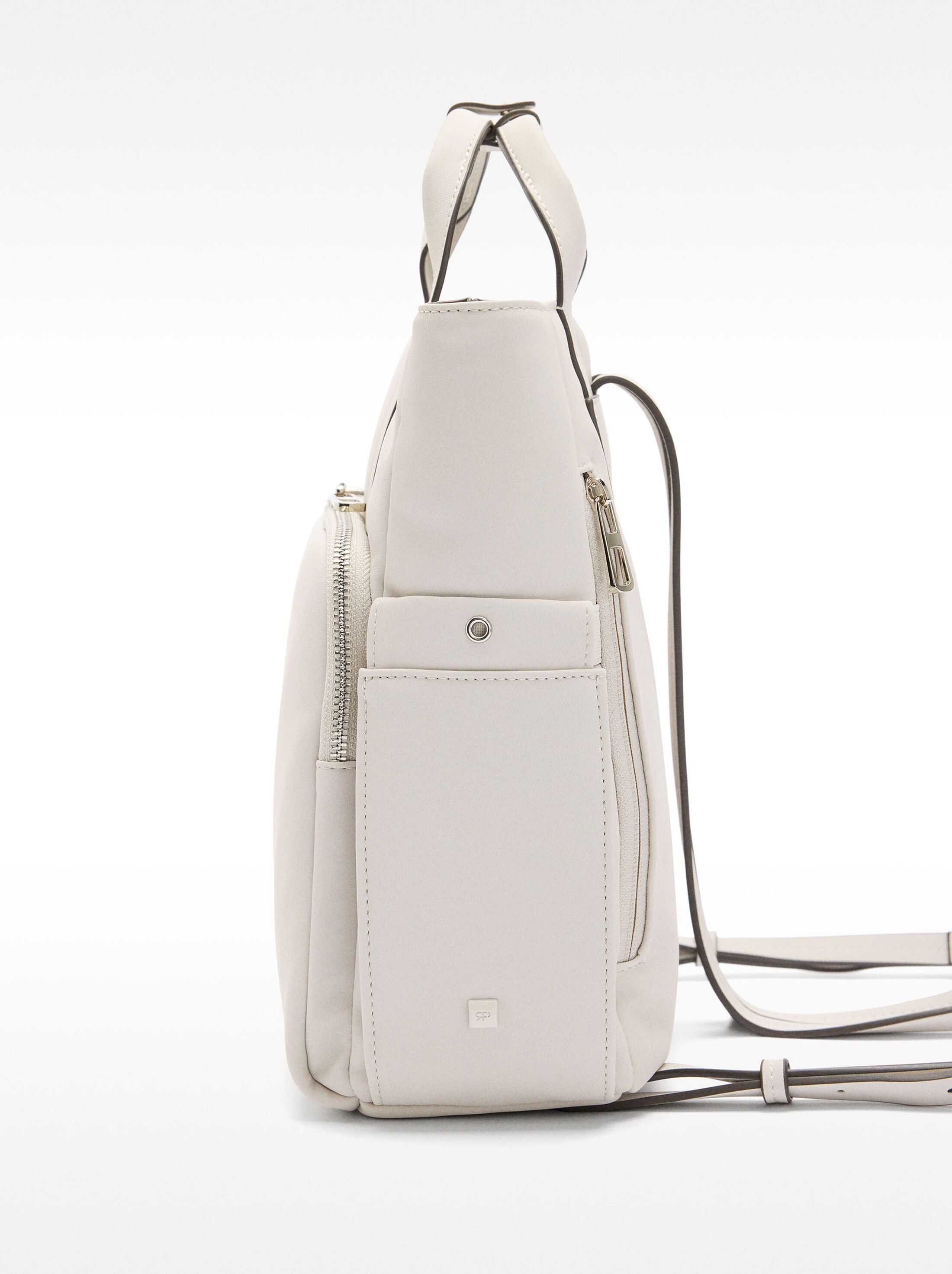 Nylon effect backpack image number 1.0