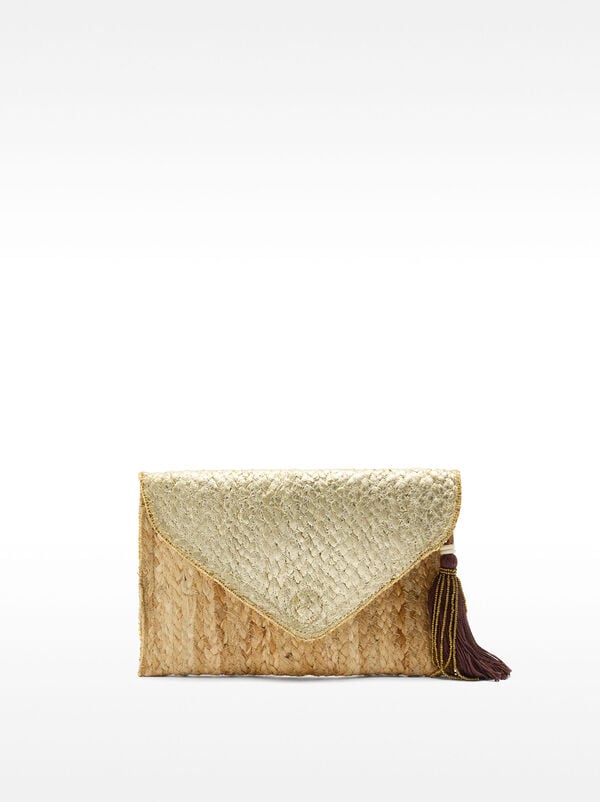 Metalized jute party bag