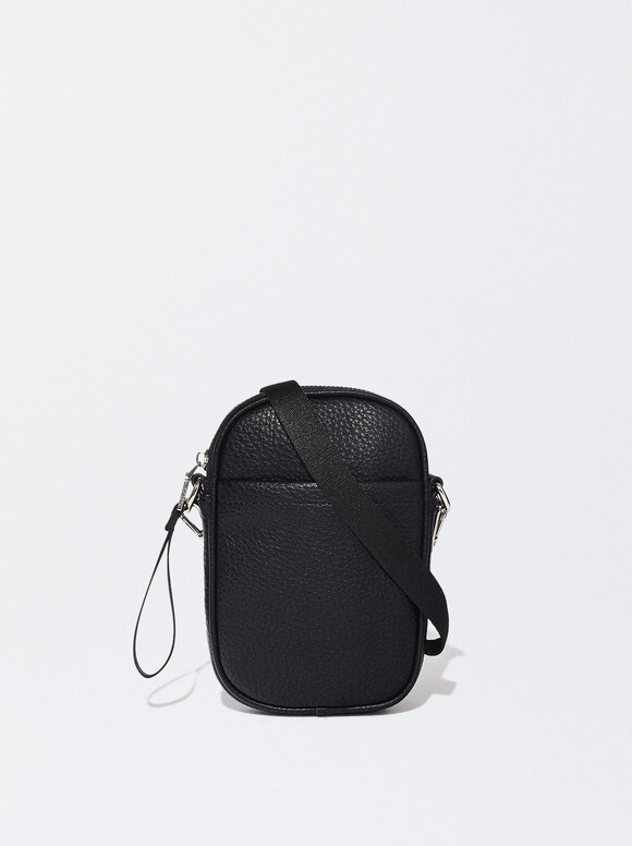 Bolso Para Móvil Con Bandolera, Negro, hi-res
