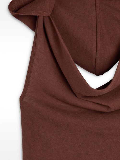 Top cotone drappeggiato