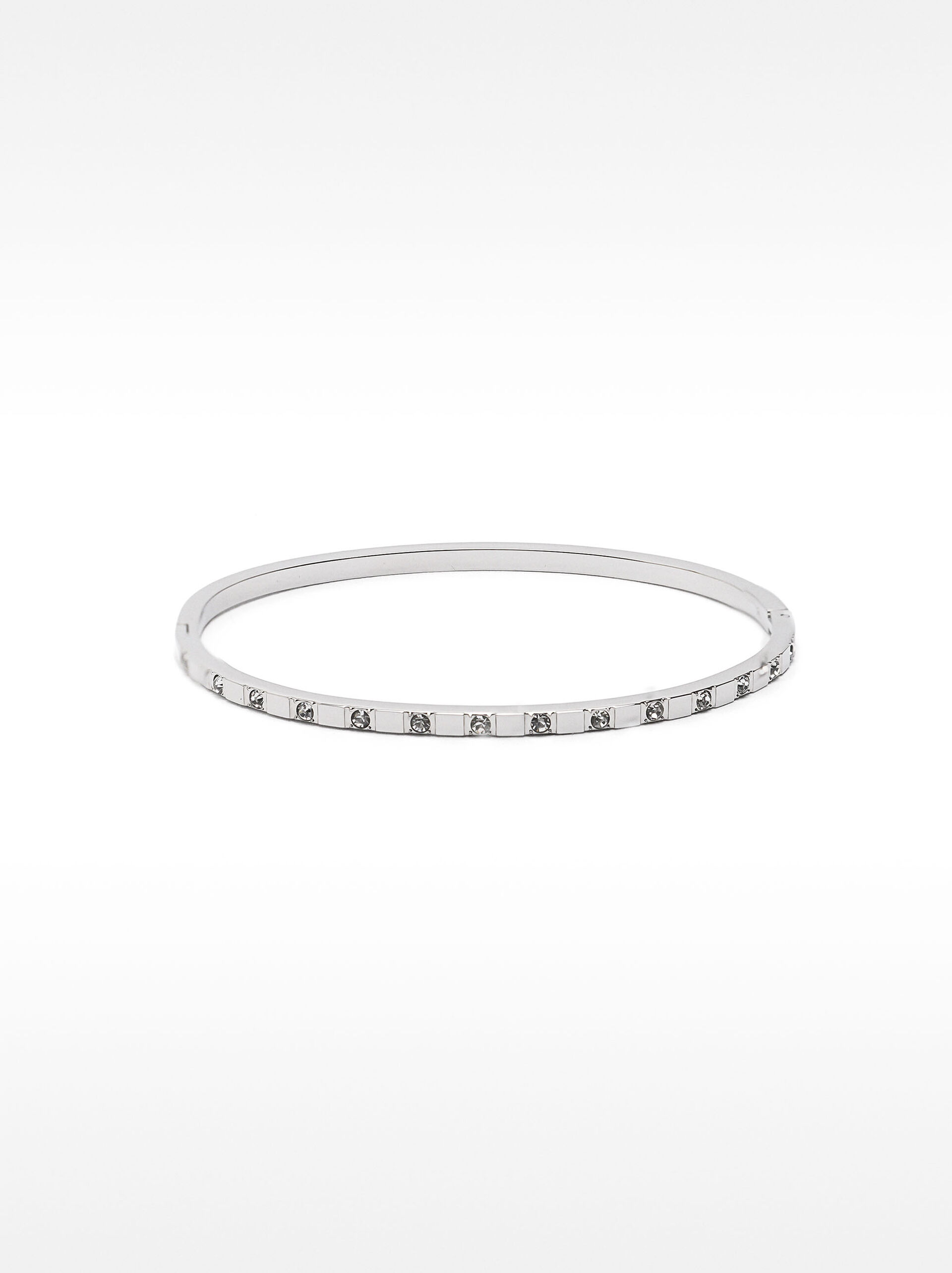 Pulsera con cristales - acero inoxidable image number 0.0
