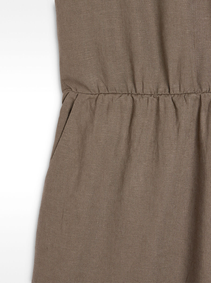 Linen-blend jumpsuit with pockets