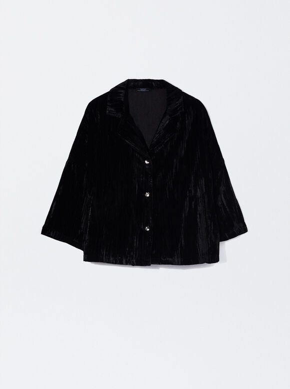 Online Exclusive - Velvet Shirt, Black, hi-res