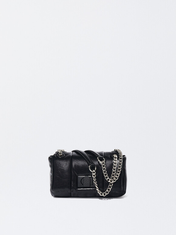 Quilted Crossbody Bag With Chain - Black - Woman - Shoulder Bags