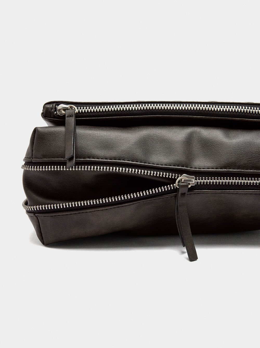 Faux leather studded shoulder bag