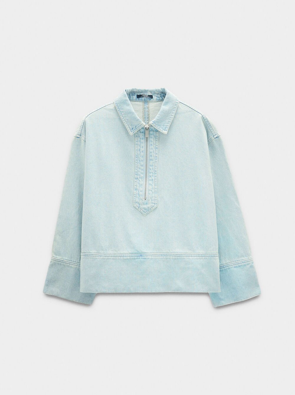 Hemd aus Denim mit Reißverschluss