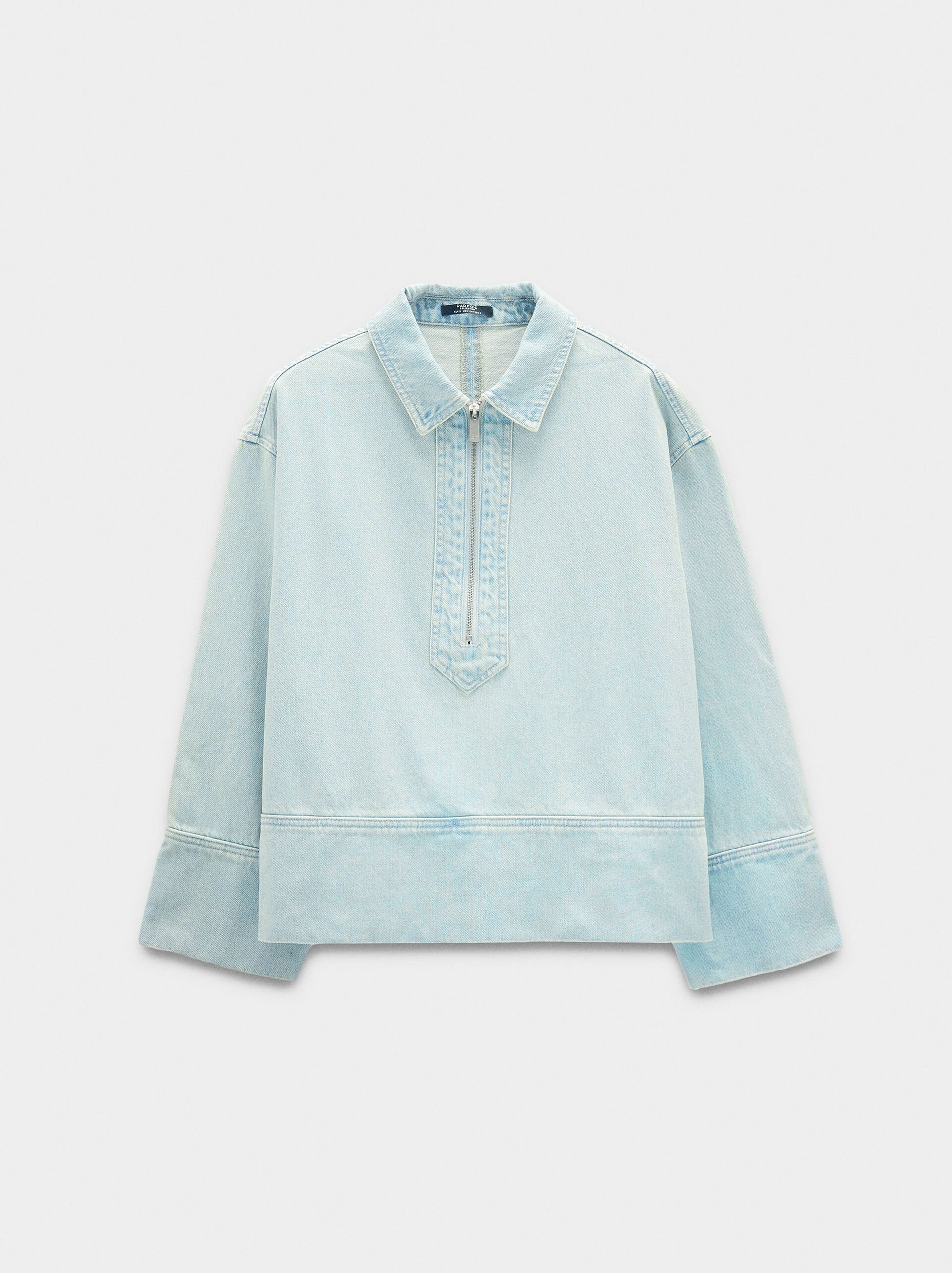 Hemd aus Denim mit Reißverschluss image number 4.0