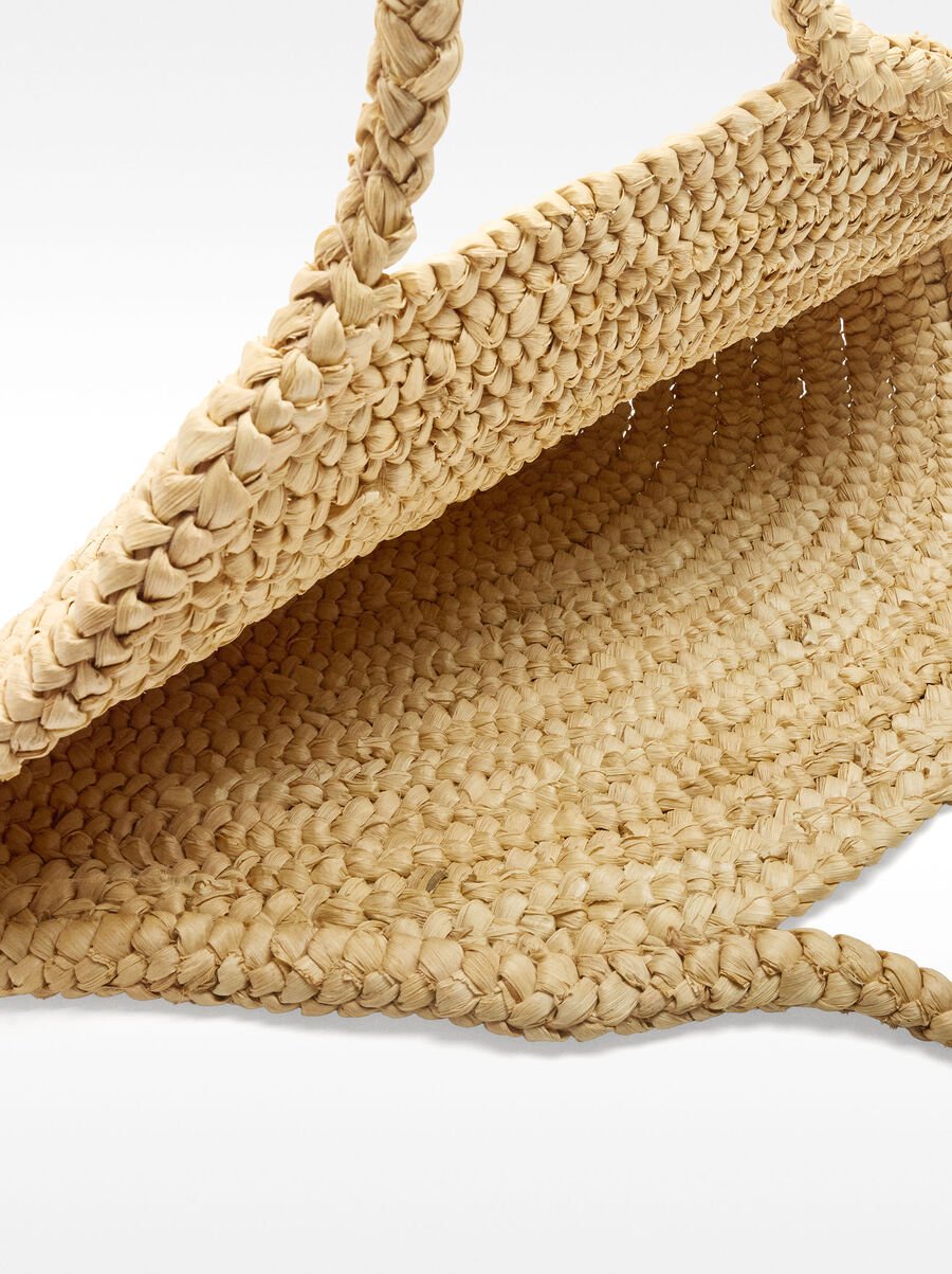 Natural fiber shopper bag
