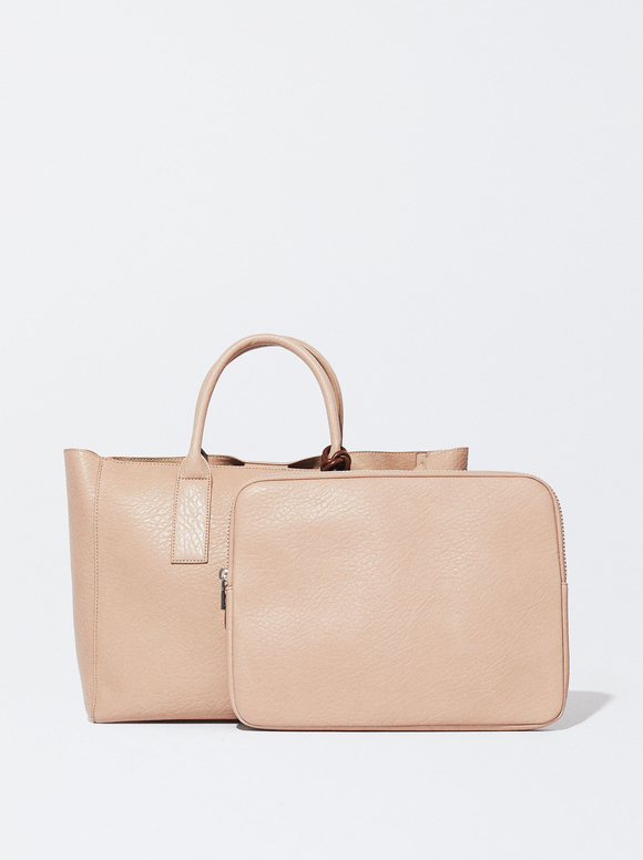 13'' Laptop Handbag, Brown, hi-res