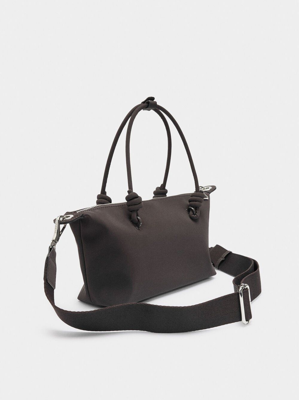 Borsa tote con texture morbida con penduro S