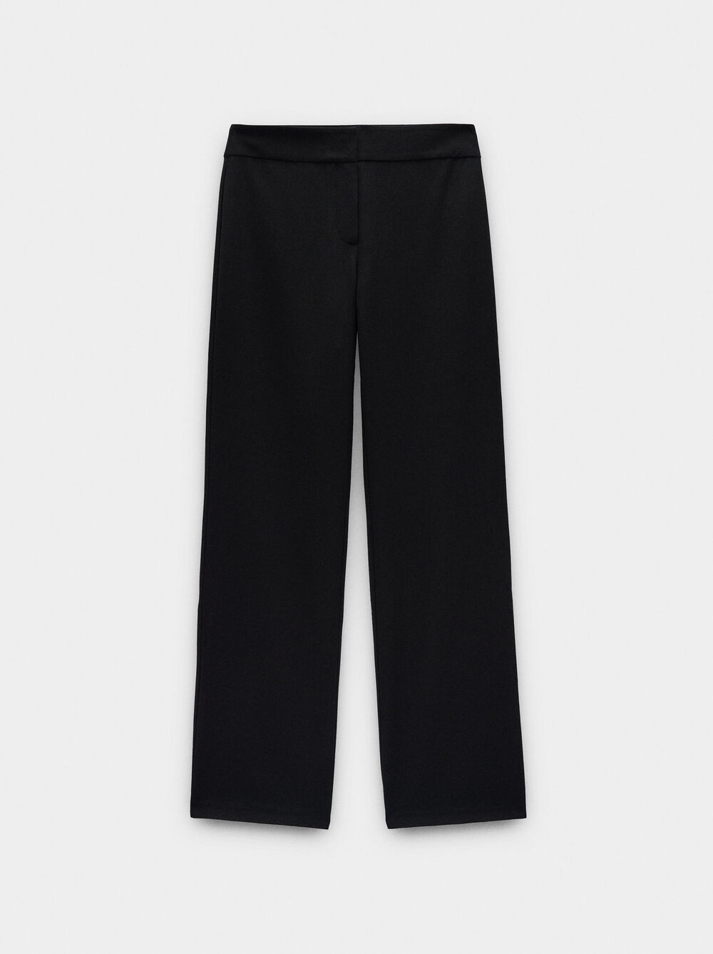 Straight trousers with mid-rise waist
