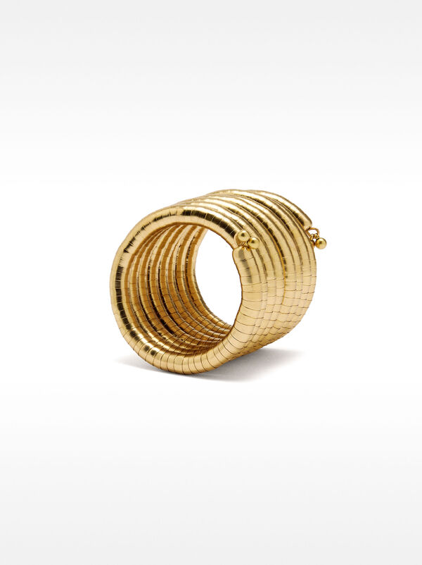 Wide spiral snake chain bracelet