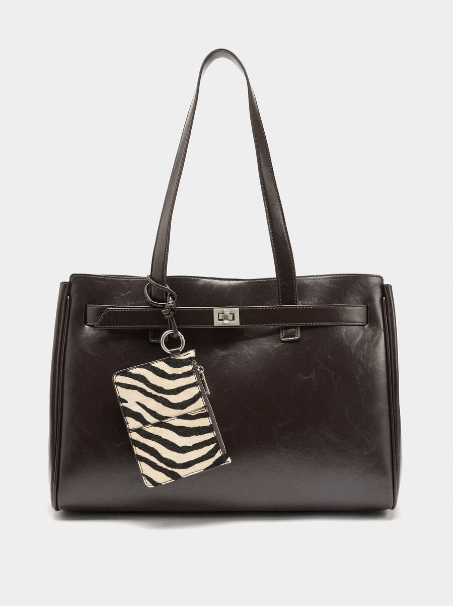 Bolso para portátil 13" con colgante de piel