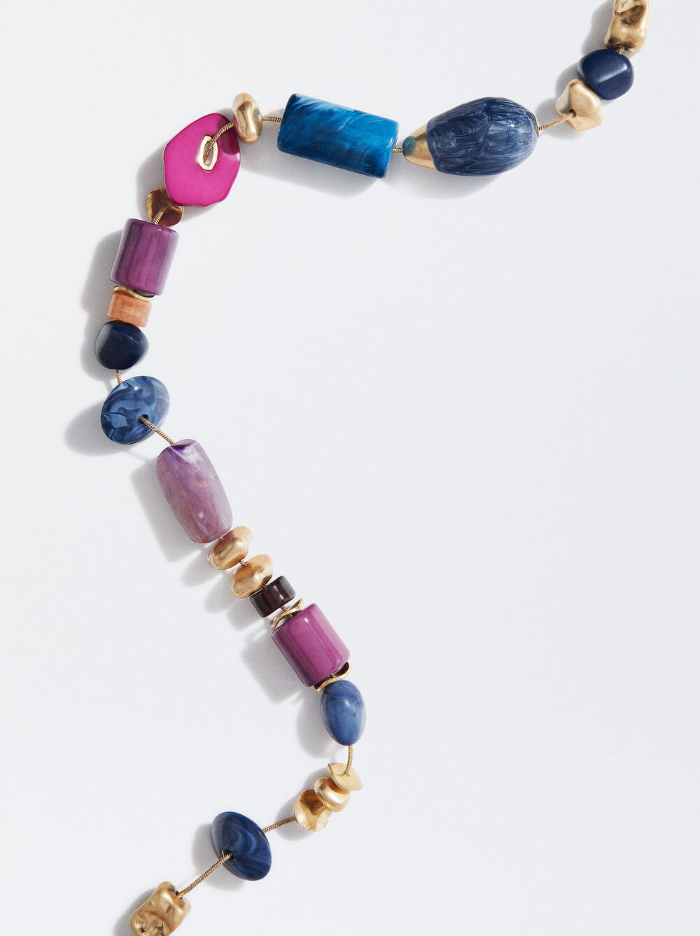 Multicoloured Necklace With Resin