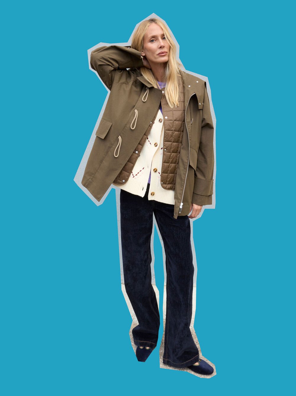 Jacket with hood and vest