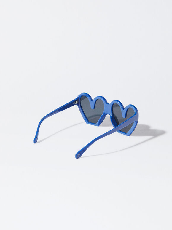 Exclusivo Online - Gafas De Sol Corazón, Azul, hi-res