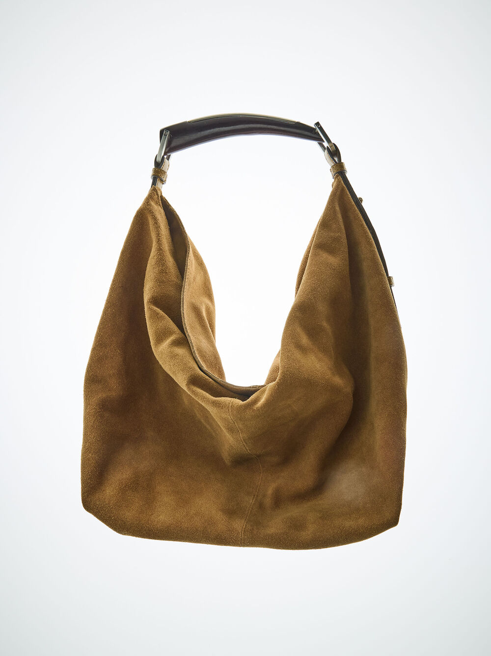 Suede leather shoulder bag