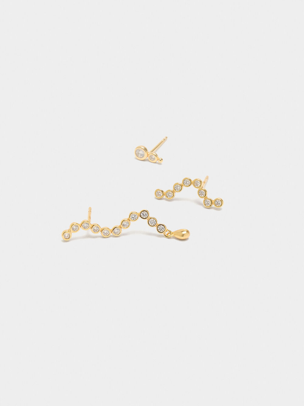 Set of earrings with cubic zirconia - 925 sterling silver