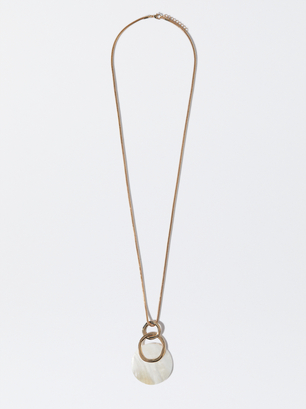 Necklace With Shell, Golden, hi-res