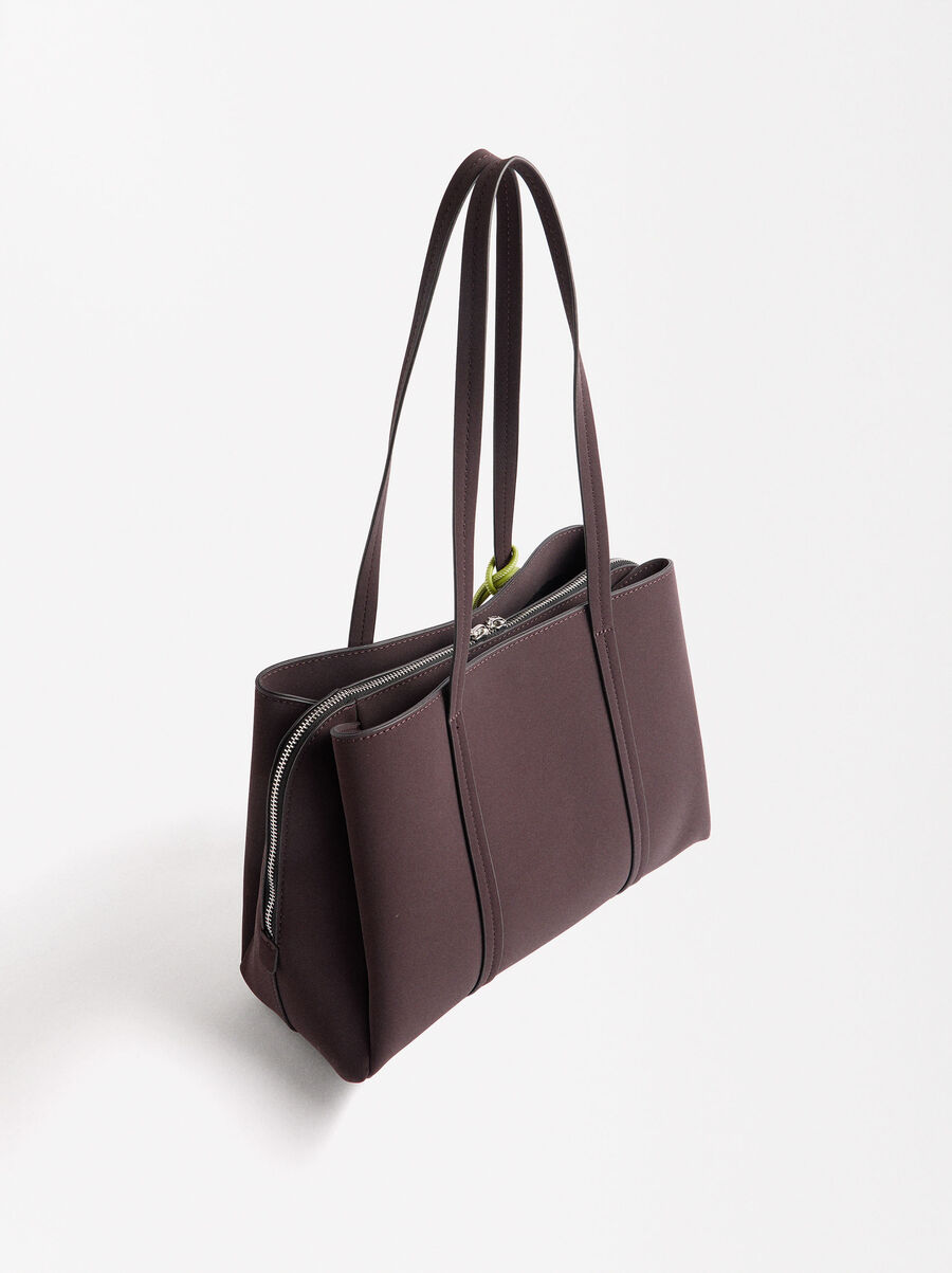 Shopper-Tasche mit Samt-Effekt