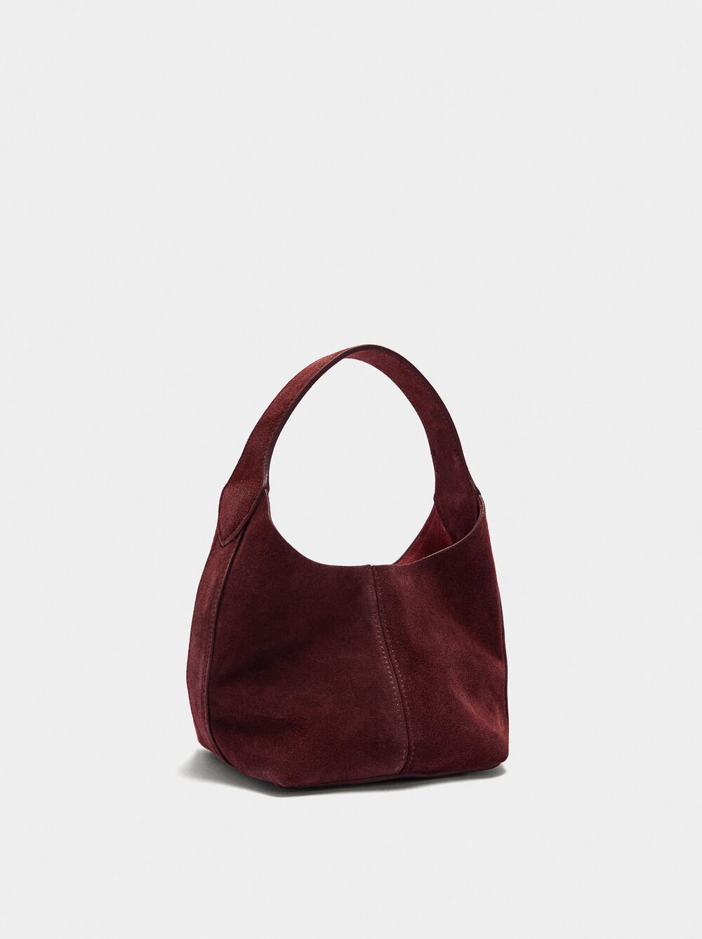 Suede bucket bag