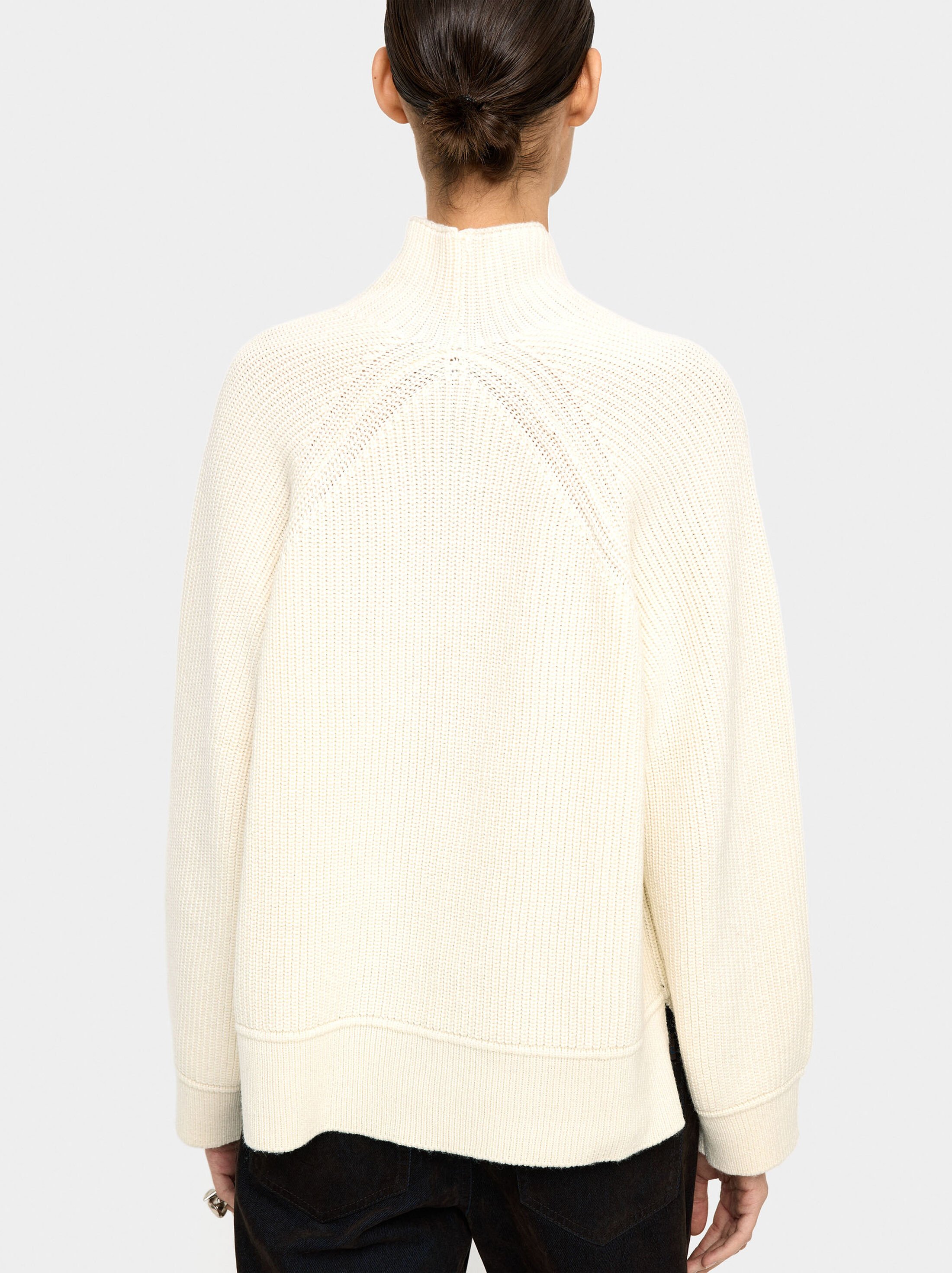 Knit sweater with high neck image number 3.0